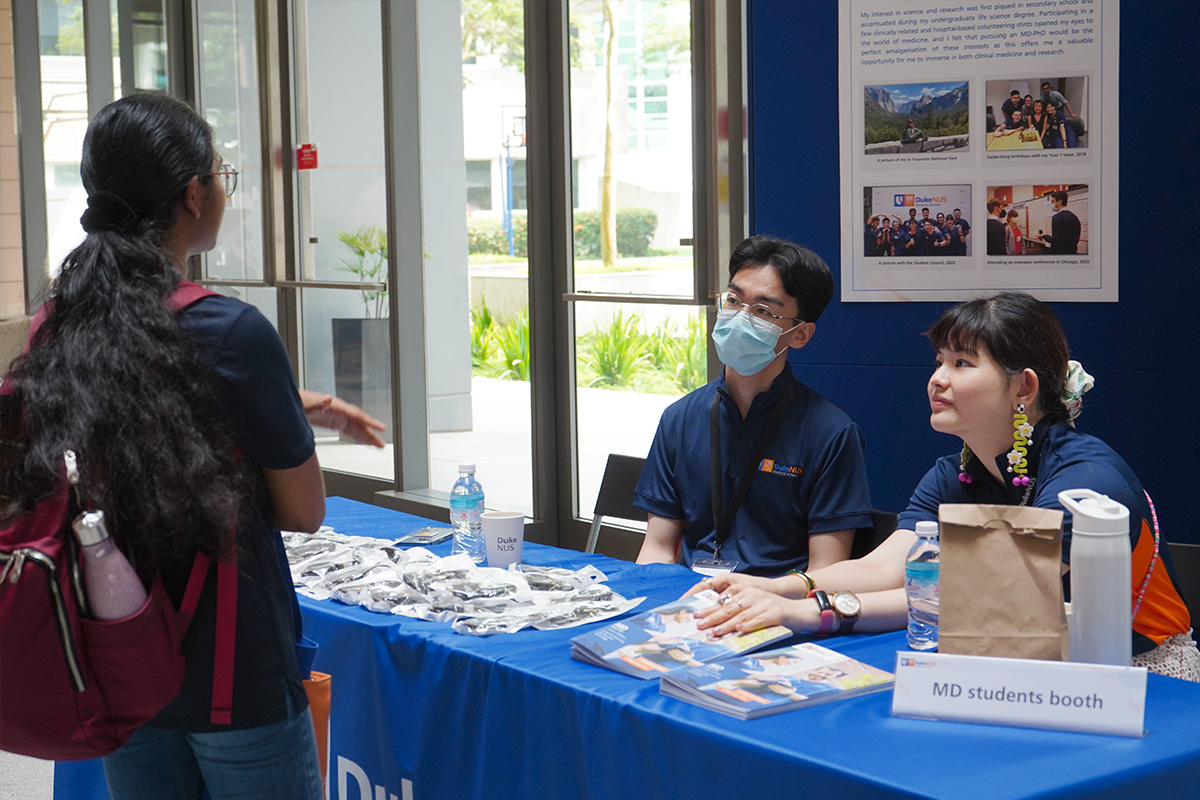 MD Student Booth at Duke-NUS Open House 2023