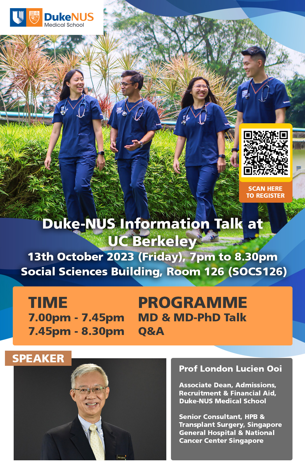 Duke-NUS Information Talk at UC Berkeley (Oct 2023)