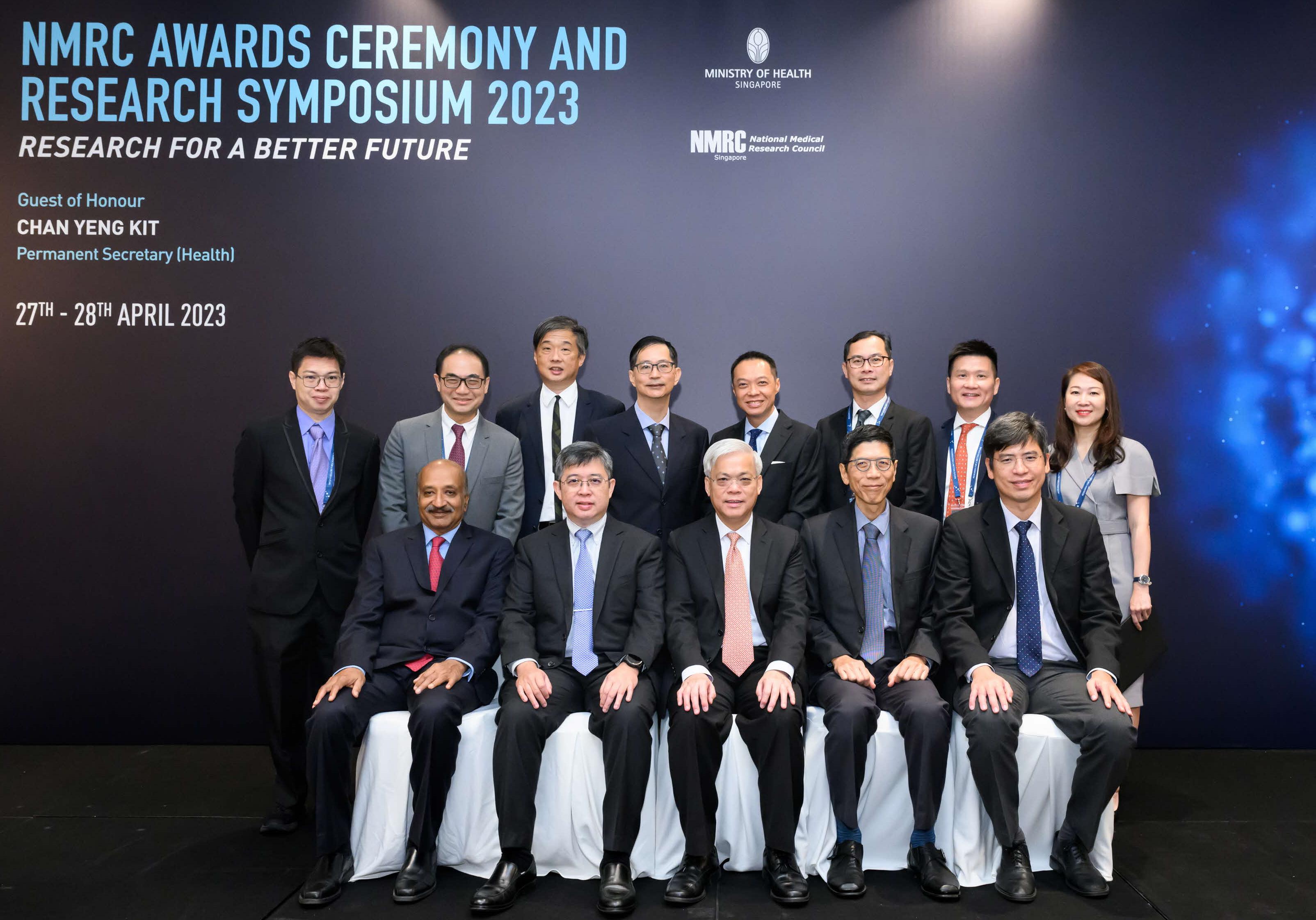 Singapore Translational Research Investigator Award recipients with Guest-of-Honour and NMRC leadership