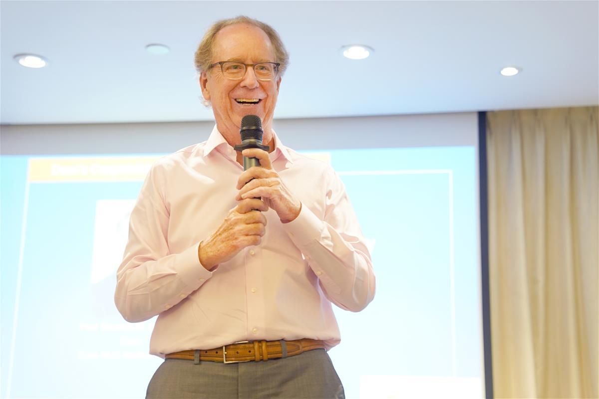 Addressing the group of clinician-scientists, Prof Thomas Coffman shares moments from his own journey and the satisfaction that he has gained along the way // Credit: Norfaezah Abdullah, Duke-NUS