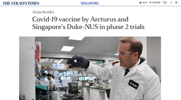 Covid-19 vaccine by Arcturus and Singapore's Duke-NUS in phase 2 trials