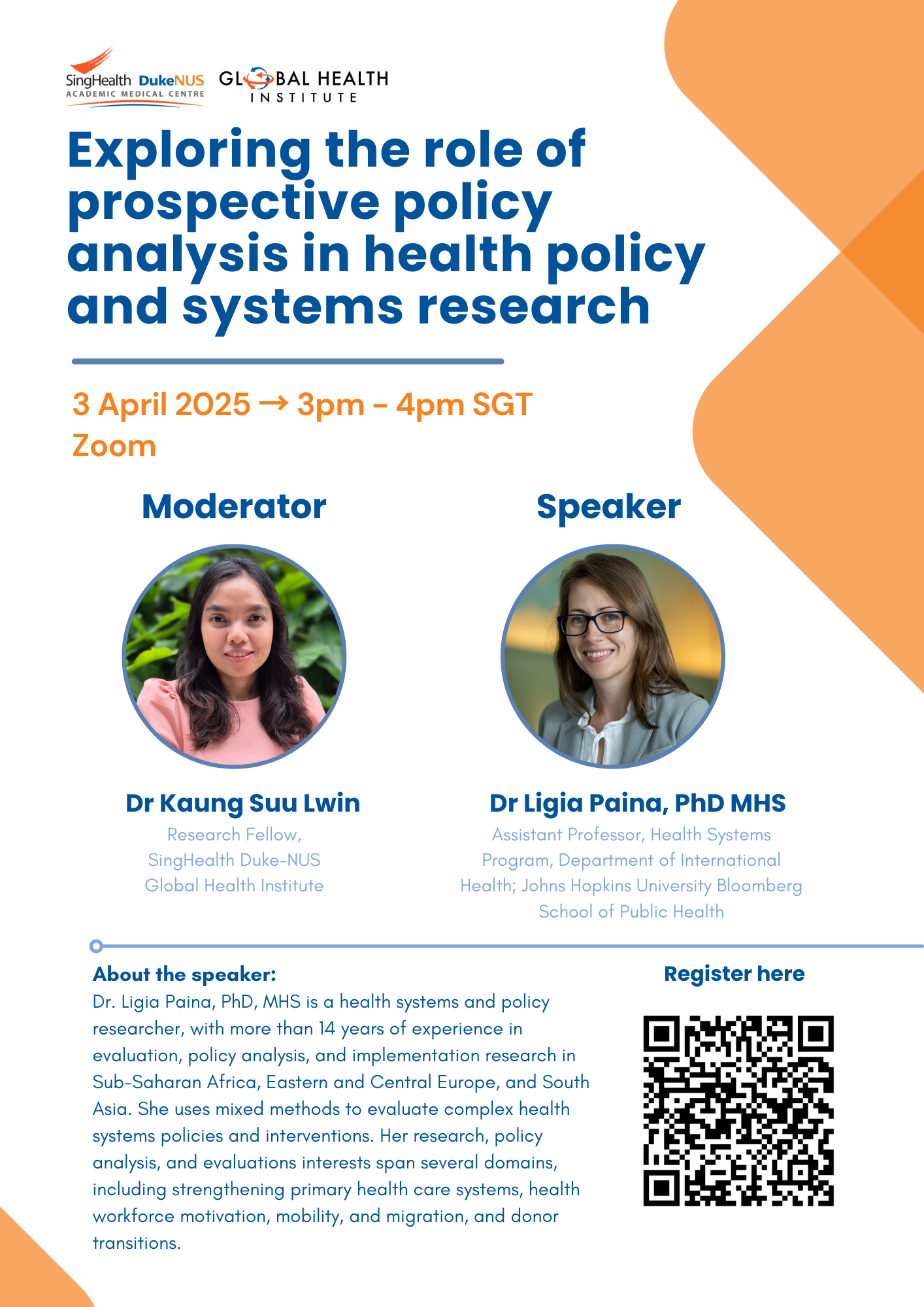 Prospective policy analysis webinar