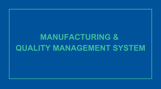 V1 MANUFACTURING &amp; QMS