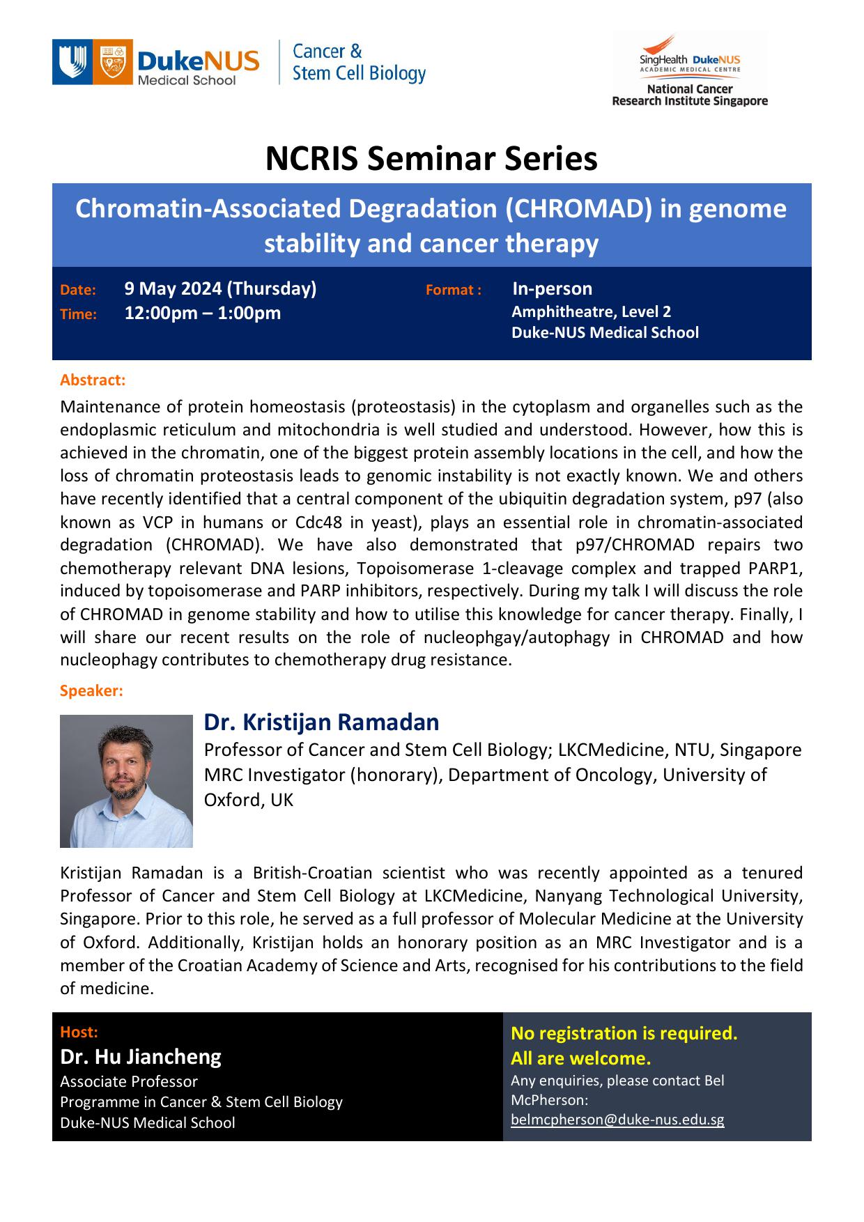 NCRIS Seminar Series flyer_Dr Kristijan Ramadan